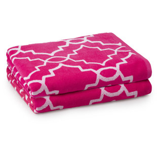 pink and grey bath towels
