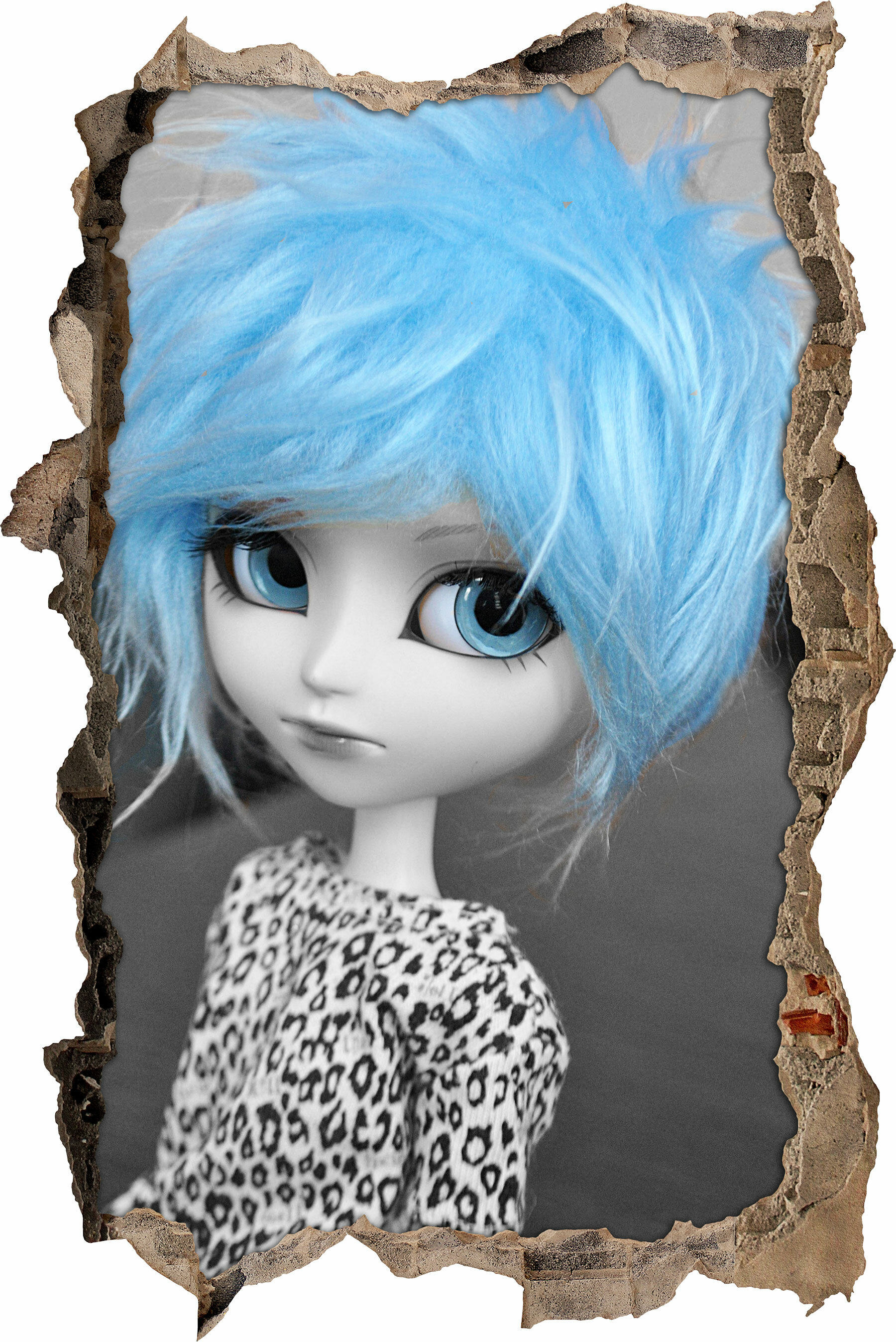 doll blue hair