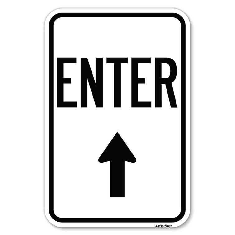 SignMission Enter Sign Enter With Up Arrow/24097 - Wayfair Canada