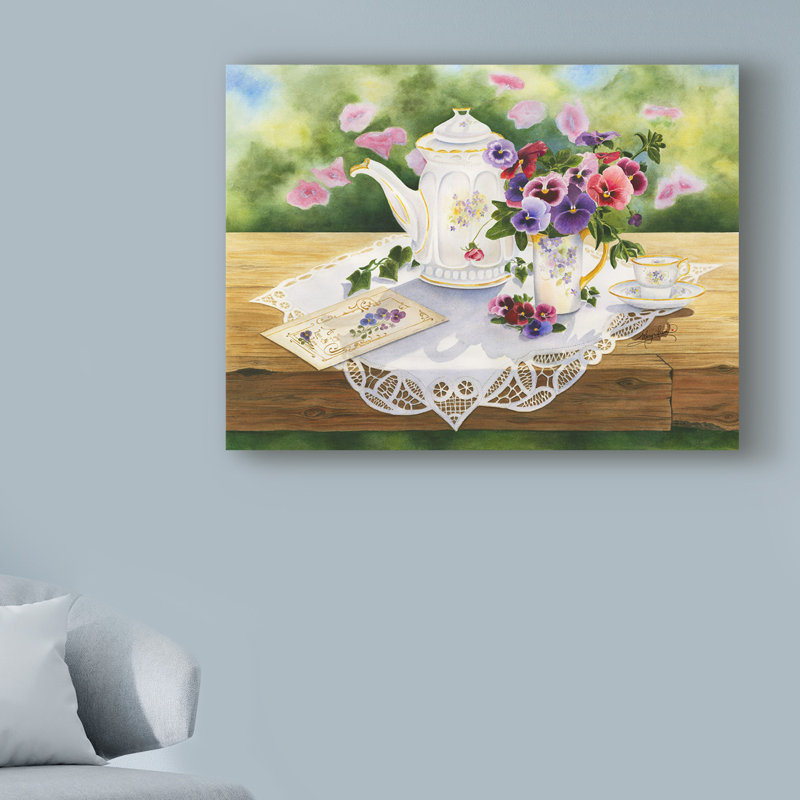 Winston Porter Victorian Tea In The Garden Acrylic Painting