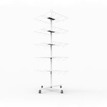 7 Layers 360° Rotating Hat Cap Retail Display Rack Metal Stand 63 Inches 