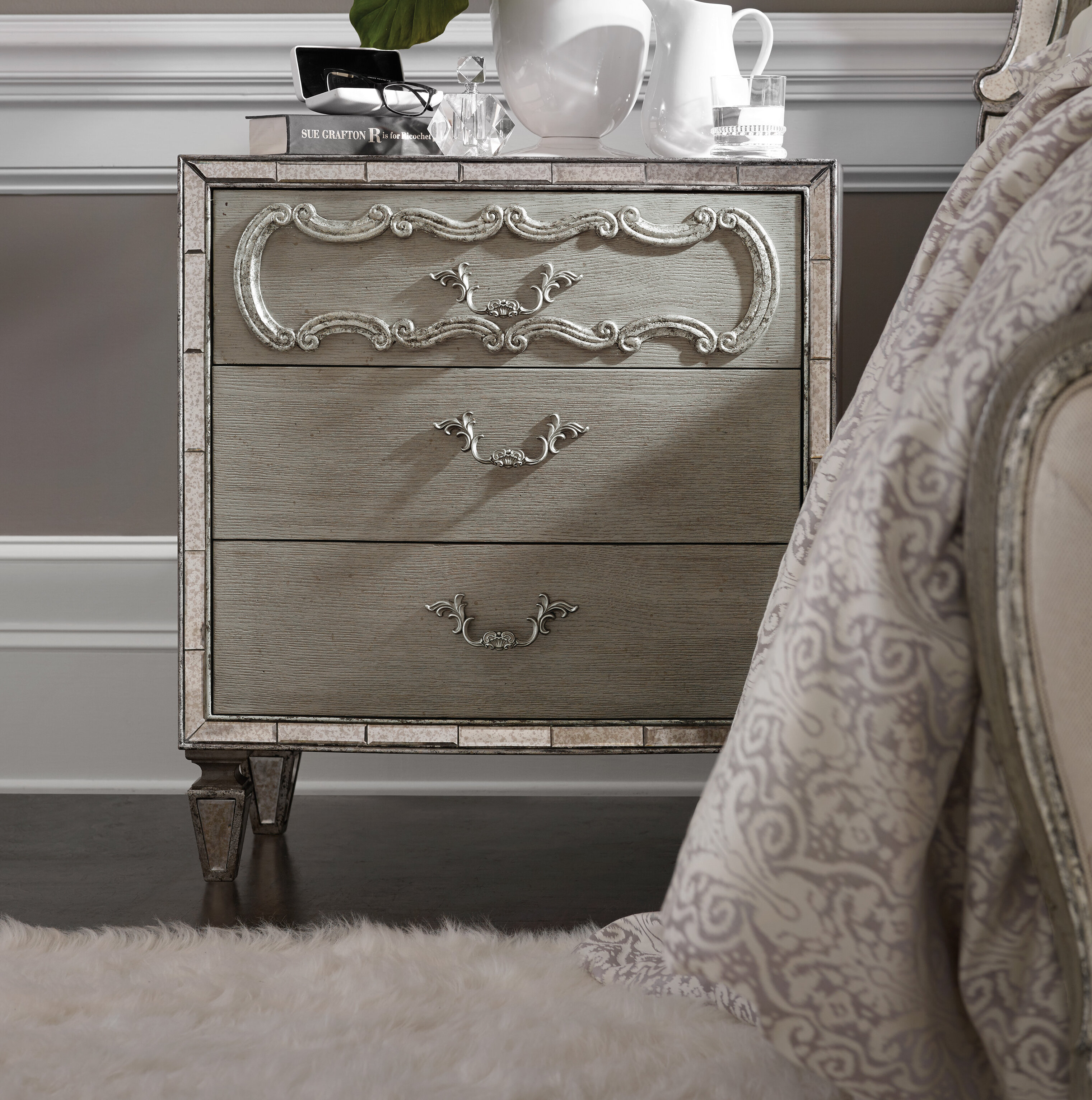 sanctuary 3 drawer nightstand