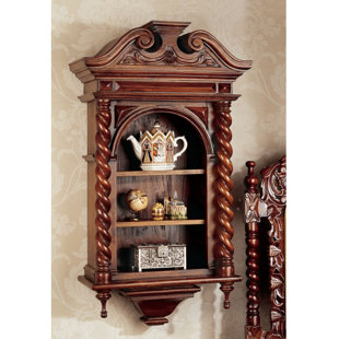 Wall Mounted Display Cabinets You Ll Love Wayfair Charles Ii Wall Mounted Curio Cabinet