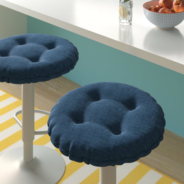 Multi-Color Round Home Stool Cushions Polyester Fiber Bar Stool Covers Removable 