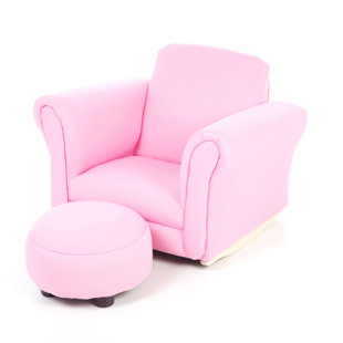 little girl chair with ottoman