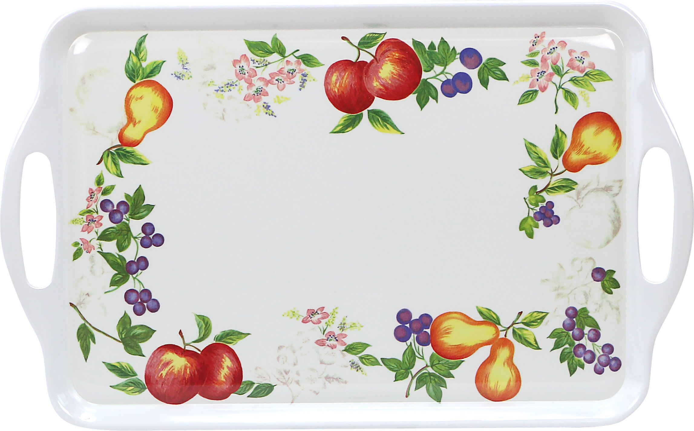 melamine rectangular serving tray with handles