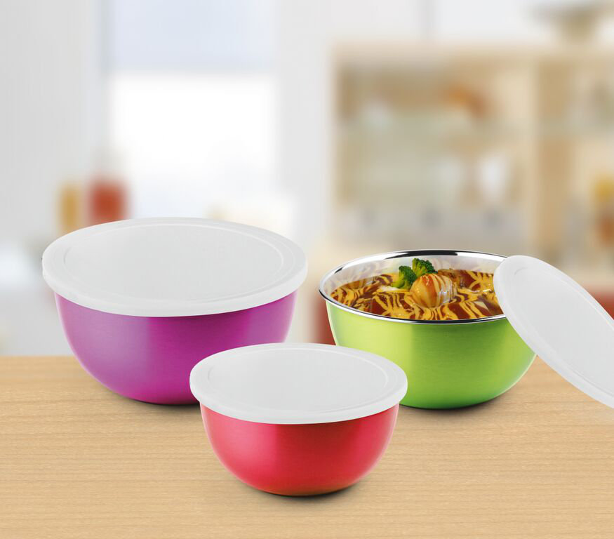 Bonita Microwave Safe Stainless Steel Bowls 6pc Set Reviews Wayfair Microwave Safe Stainless Steel Bowls 6pc Set