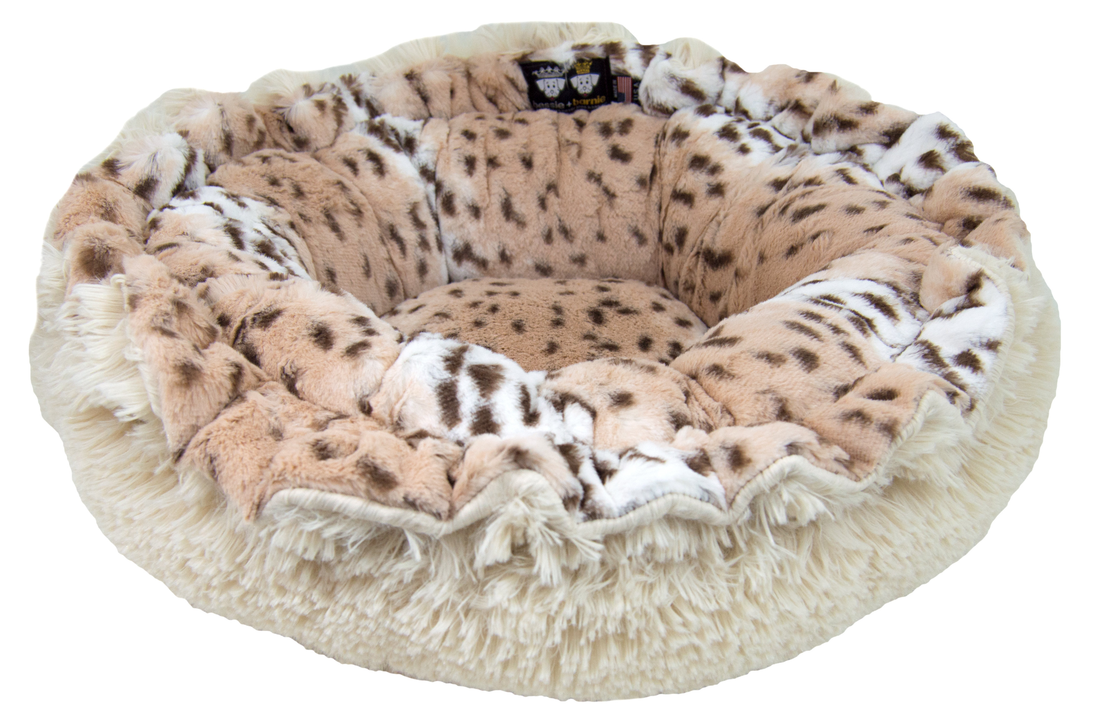 leopard dog bed
