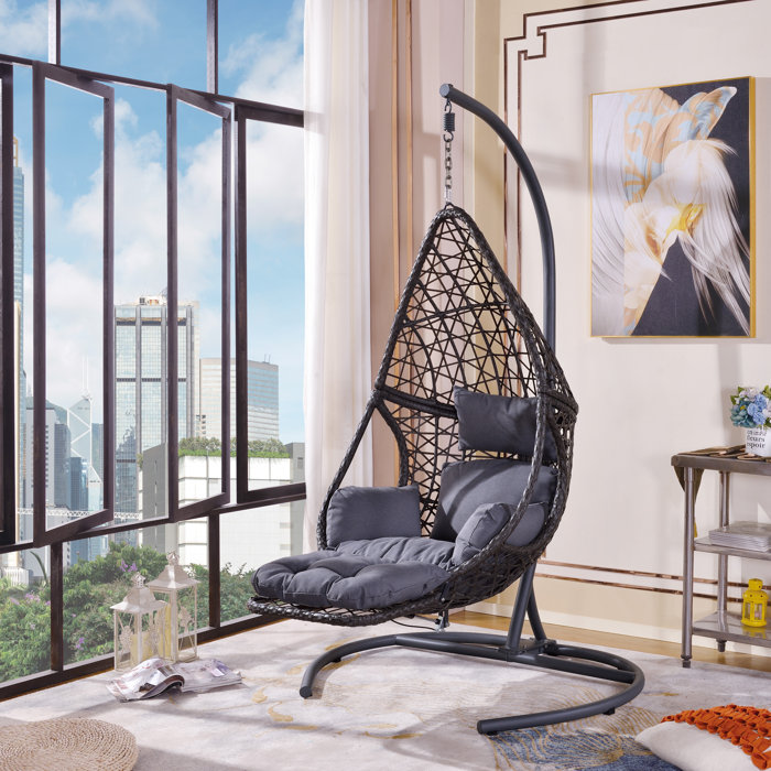 Bayou Breeze Cleorand Swing Chair With Stand Reviews Wayfair Ca