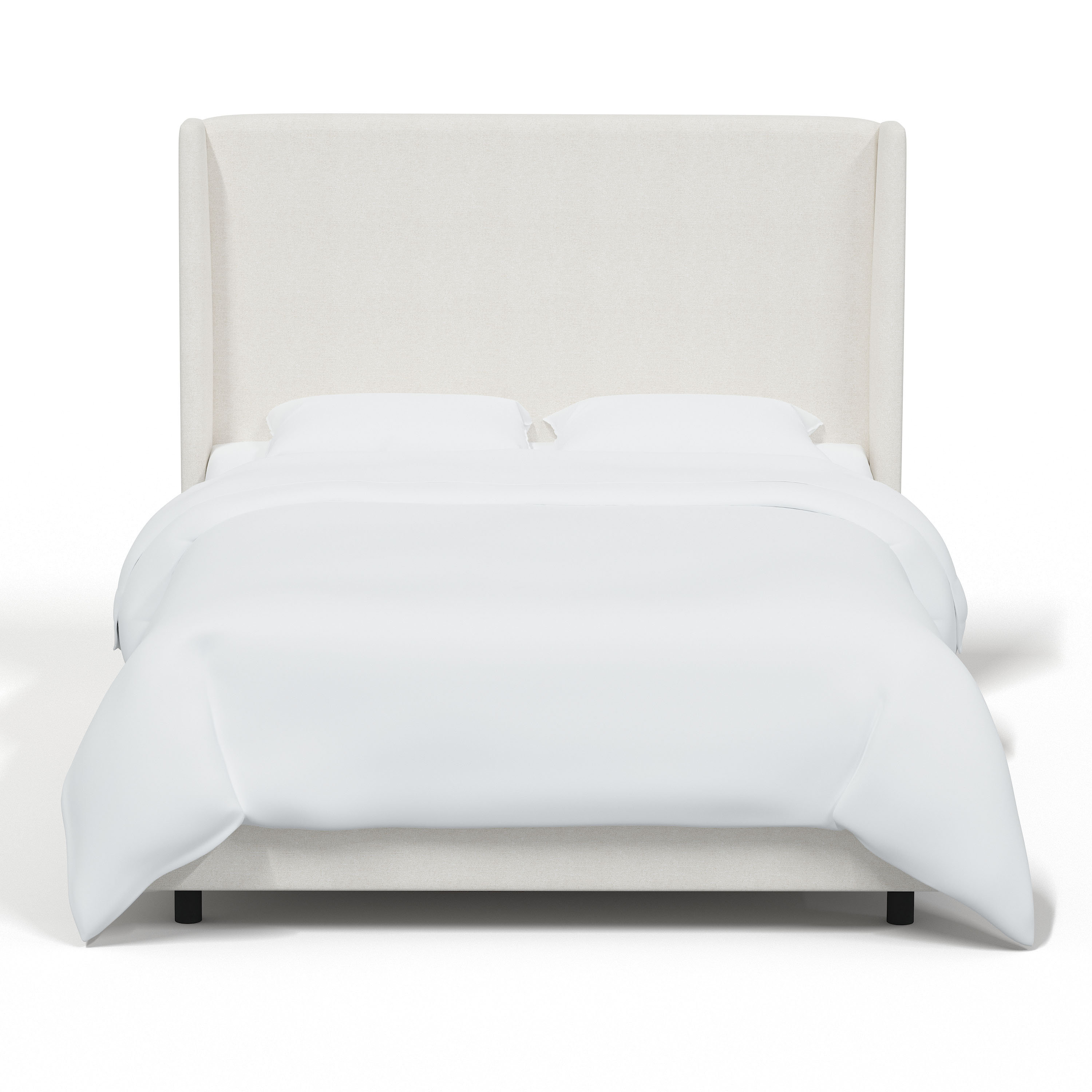 White Material Bed Frame