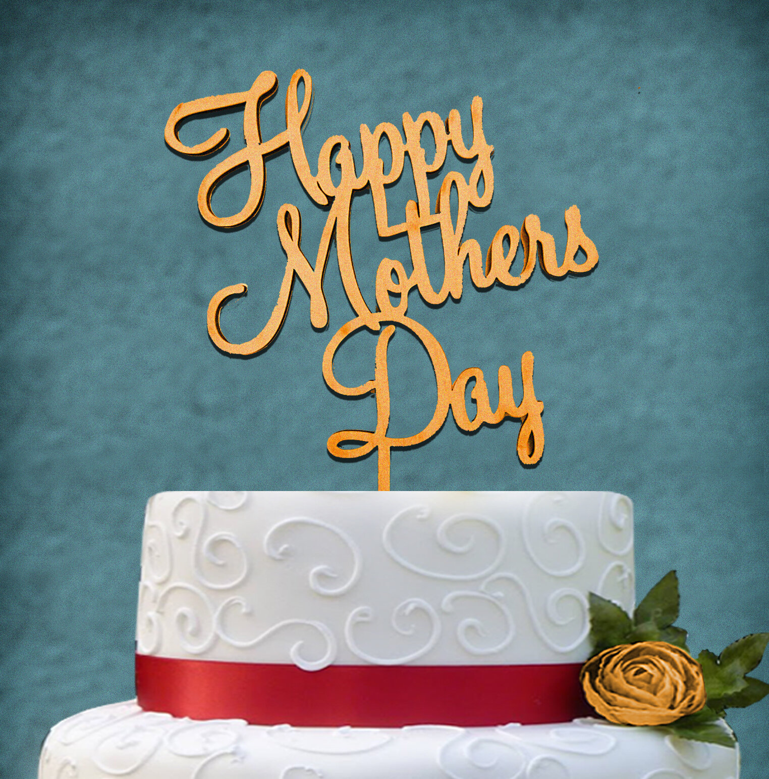 aMonogramArtUnlimited Happy Mother's Day Cake Topper Wayfair