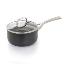 Aluminum Covered Saucepan and Lid Tools of the Trade Black 2-Qt Clearance 