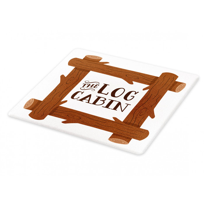 East Urban Home Glass Log Cabin Cutting Board Wayfair