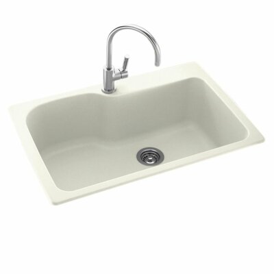 Solid Surface 33 X 22 Drop In Kitchen Sink Swan Finish Bisque