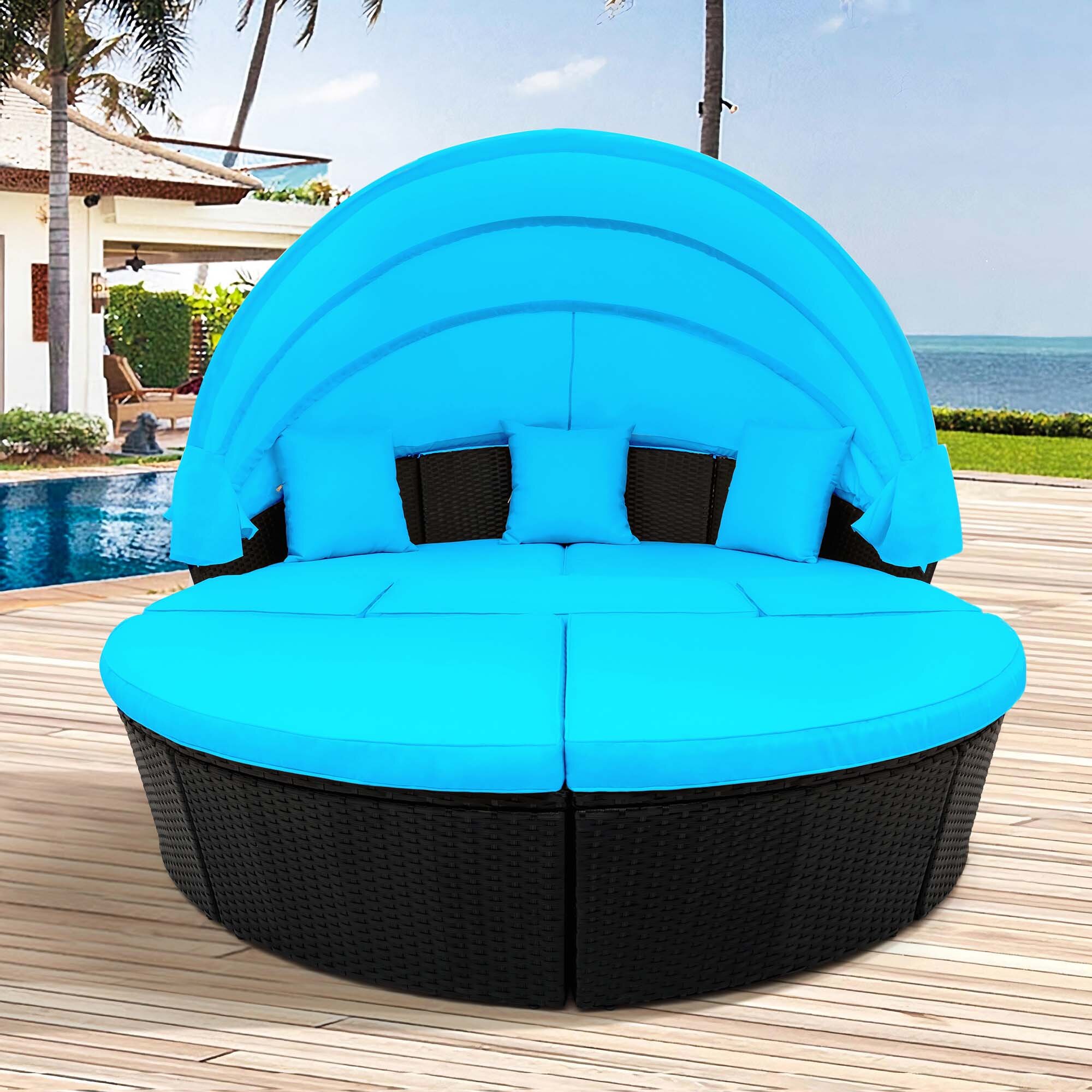 round sun lounger