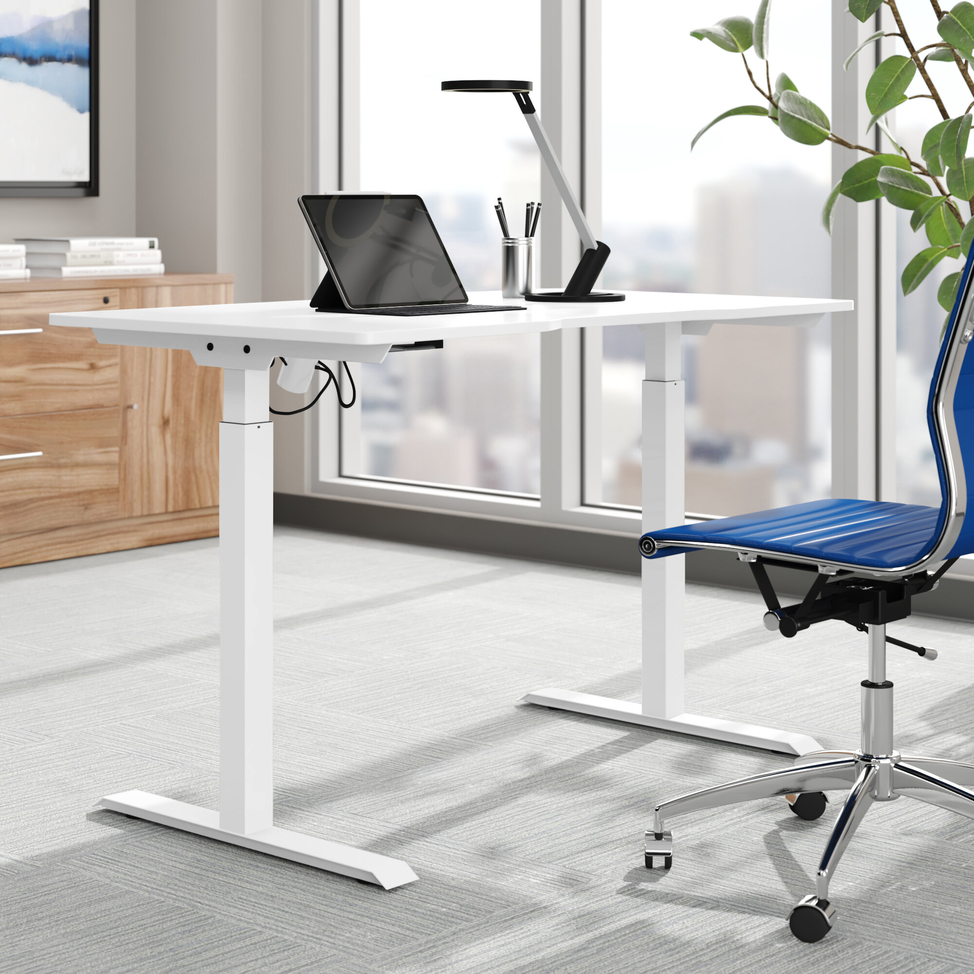 Upper Square Bureau Pour Travailler Debout Reversible A Hauteur Ajustable Bardwell Et Commentaires Wayfair Ca