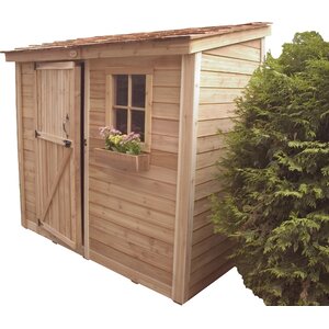 SpaceSaver 8 ft. W x 4 ft. D Wooden Lean-To Tool Shed