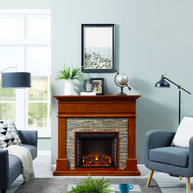 Kitsco Boyer Wall Mounted Electric Fireplace Mantel Wayfair