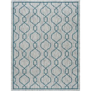 Ford Transitional Teal Indoor/Outdoor Area Rug