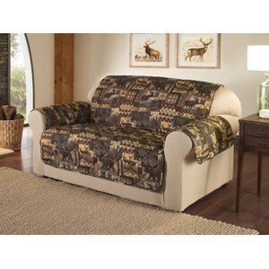 Lodge Box Cushion Loveseat Slipcover