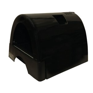 Designer Cat Litter Box with Black Shiny Cover