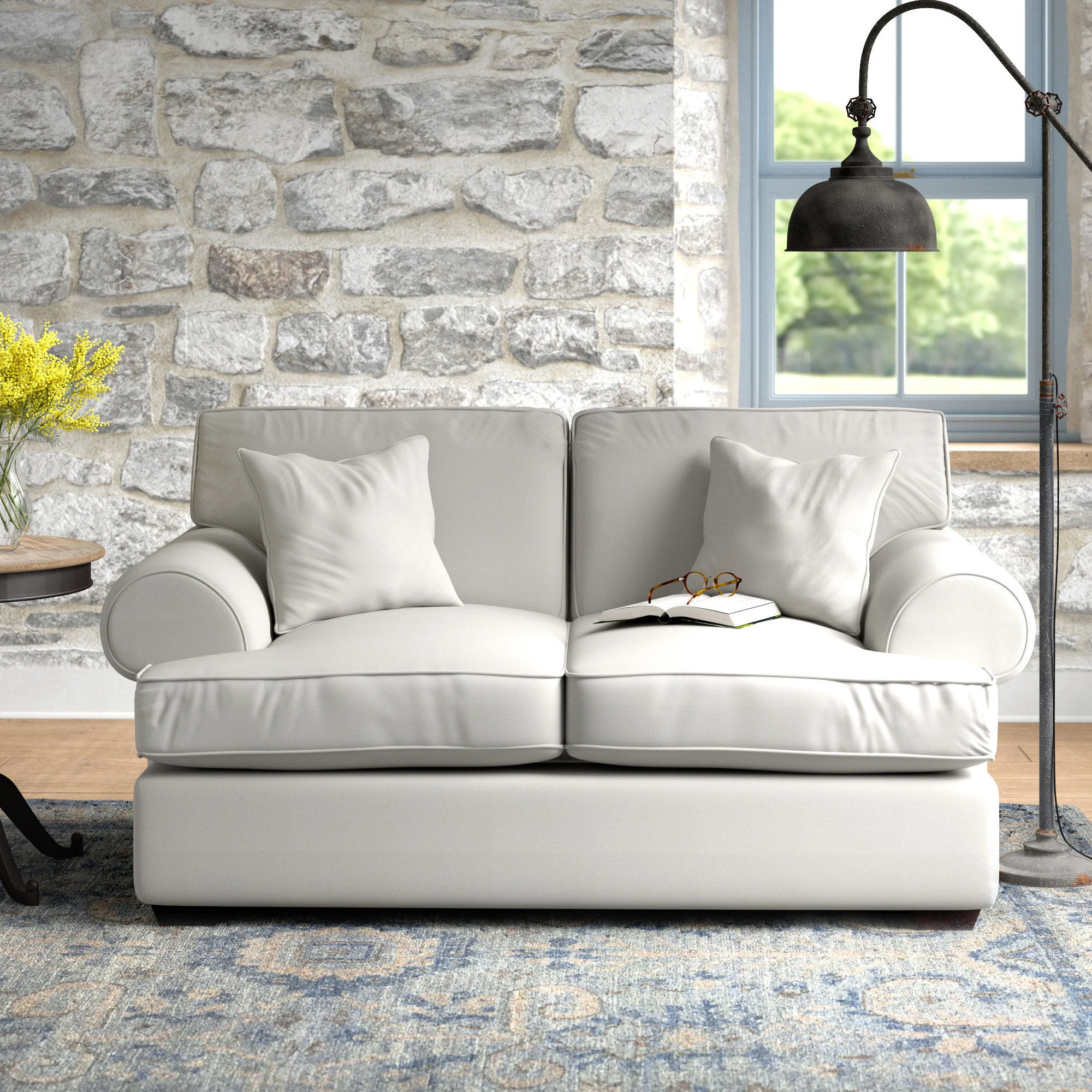 Ohearn 67 Rolled Arm Loveseat Reviews Birch Lane