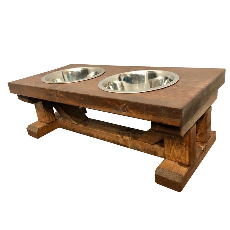 Bearwood Essentials 2 Bowls Raised Dog Elevated Feeder Wayfair