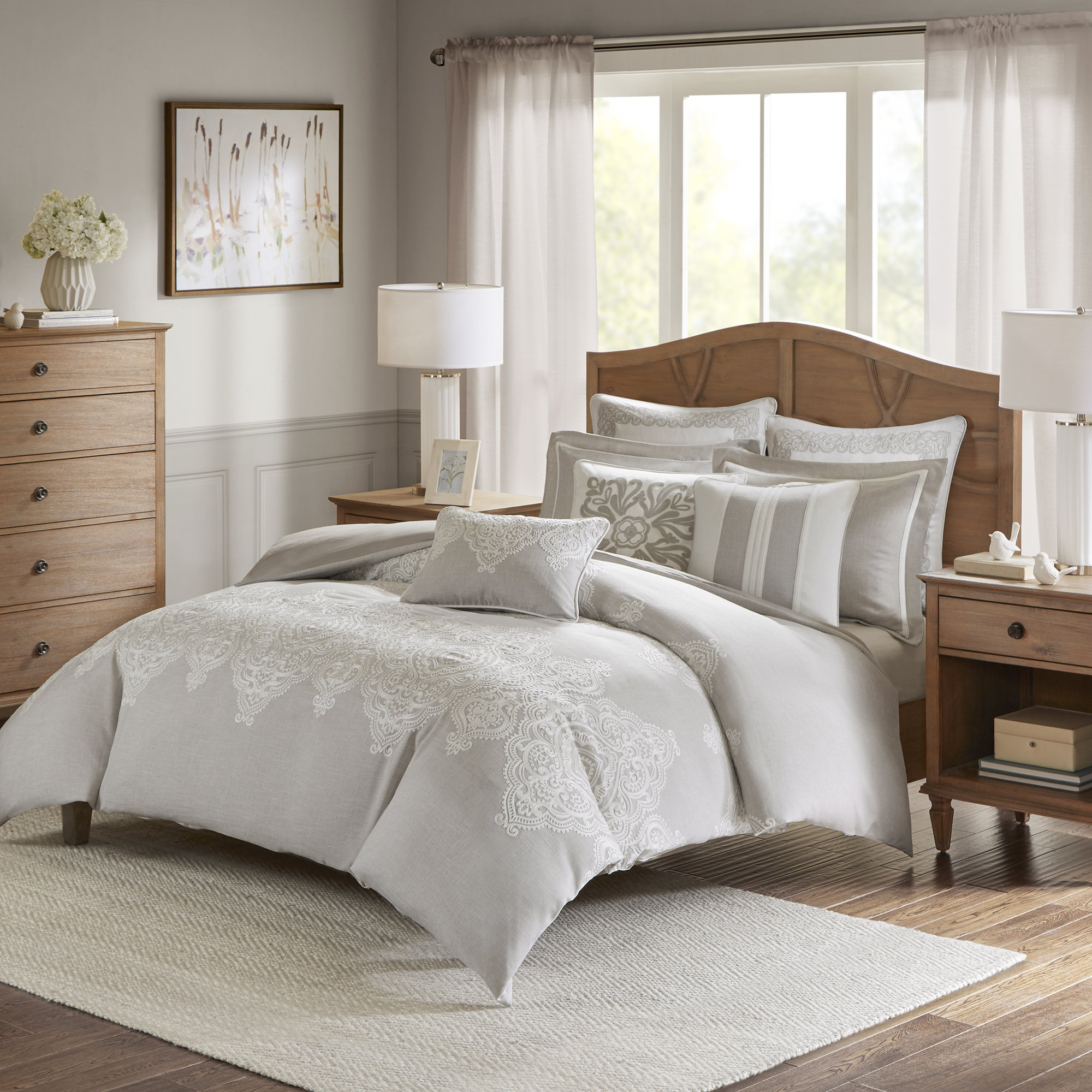 Madison Park Signature Barely There Embroidered Comforter Set