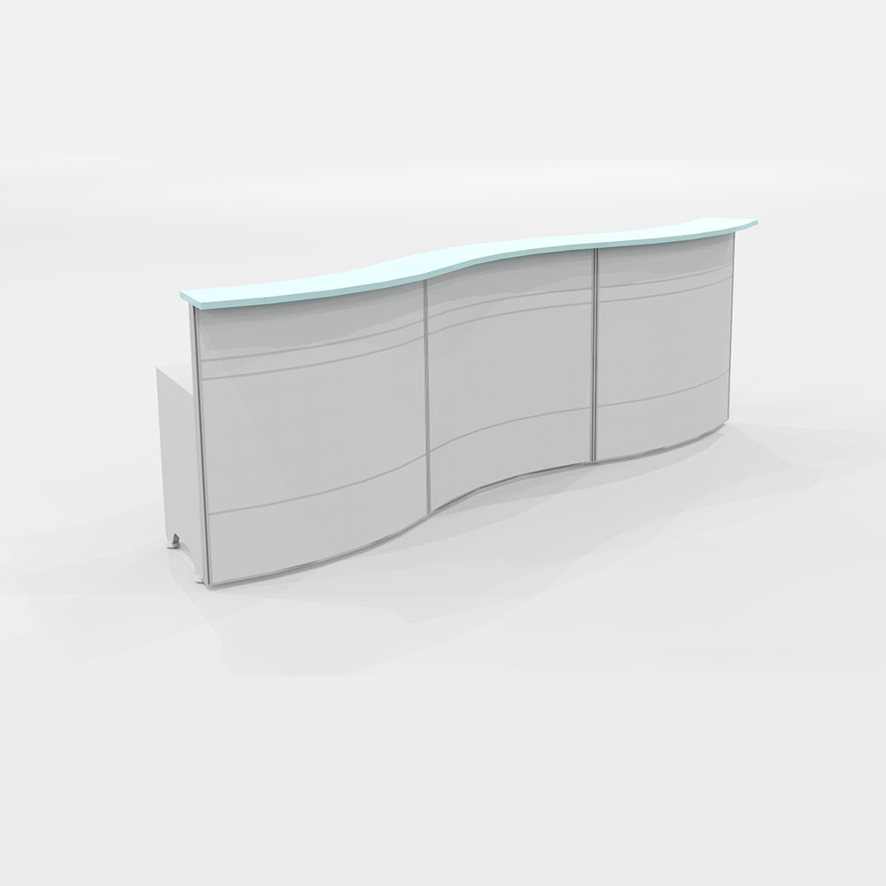 Laude Run Little Italy Rectangular Reception Desk Wayfair
