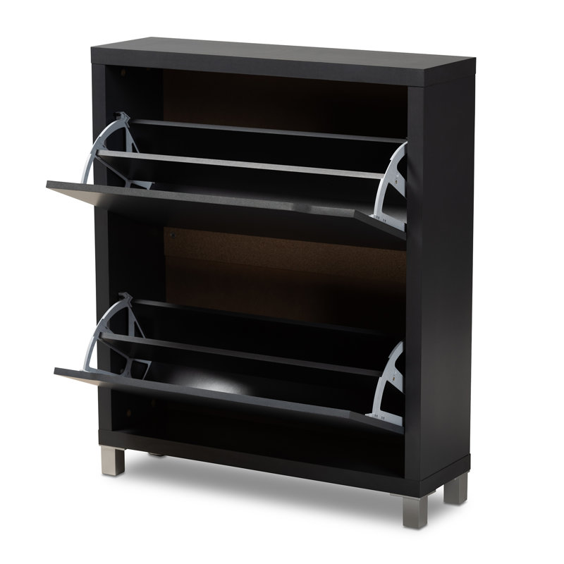 Orren Ellis Modern And Contemporary 12 Pair Shoe Storage Cabinet