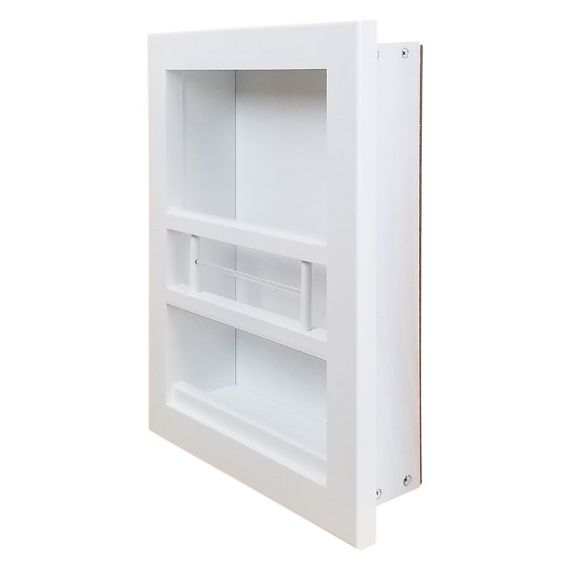 Wg Wood Products Hayden Recessed In Wall Bathroom Magazine Rack Wg Wood Products Hayden Recessed In