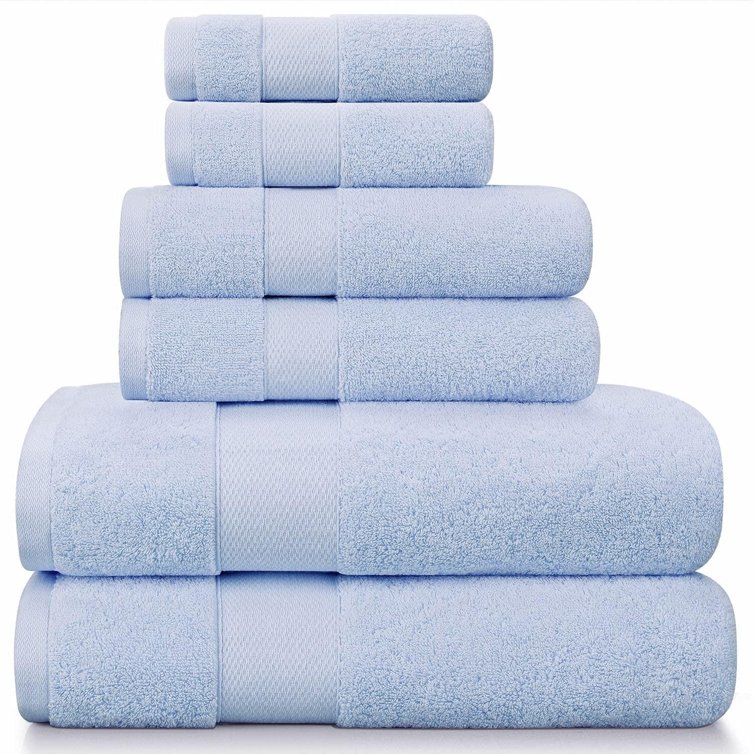 Set of 2 Luxury Cotton Bath Towels Bath Towel, Brown