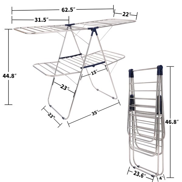 Rebrilliant Heavy Duty Gullwing Free-standing Drying Rack 