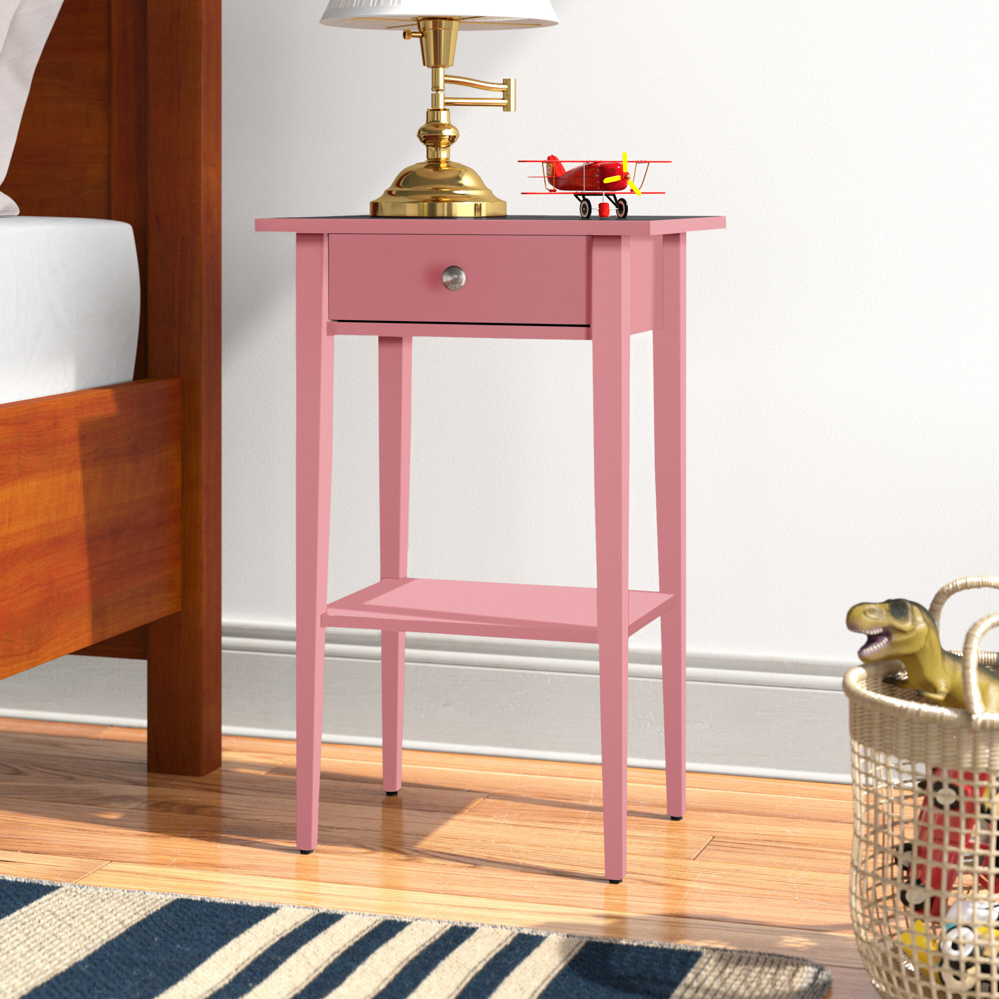 light pink nightstand