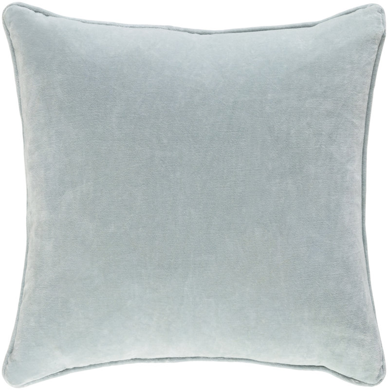 A beautiful velvet pillow for your living room! #velvet #aqua #pillow Baylie Cotton Velvet Throw Pillow