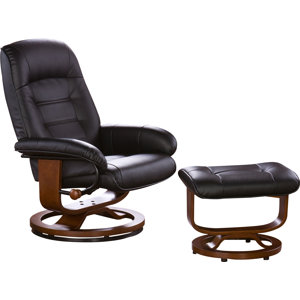 New Republic Manual Swivel Swivel Glider Recliner With Ottoman