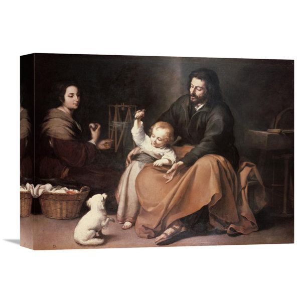 Global Gallery Holy Family With A Bird By Bartolome Esteban