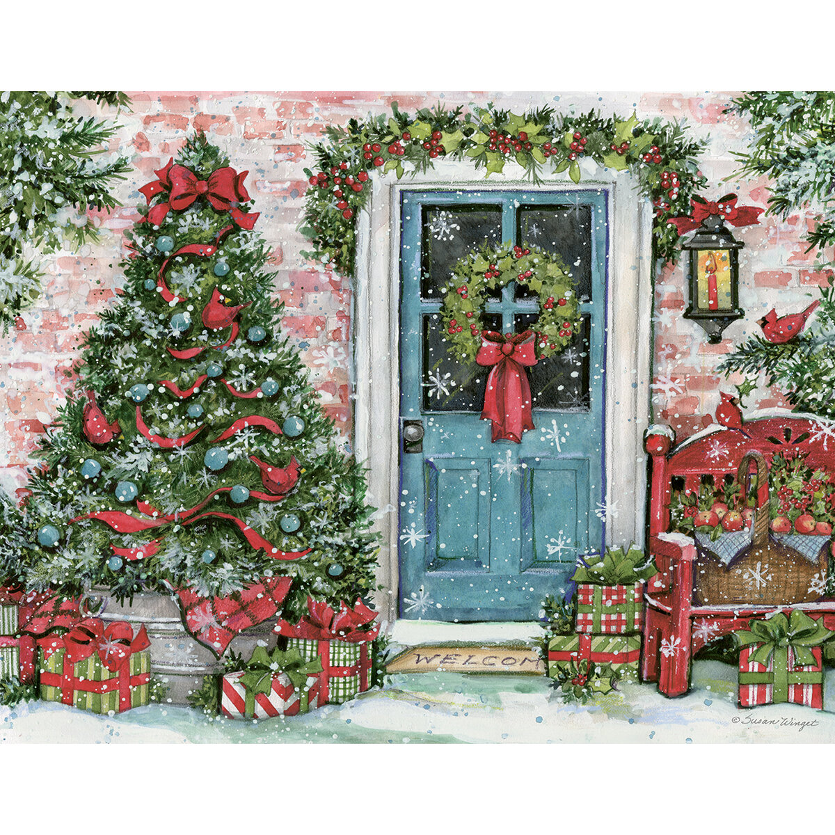 Lang Greenery Greetings Boxed Christmas Card Wayfair