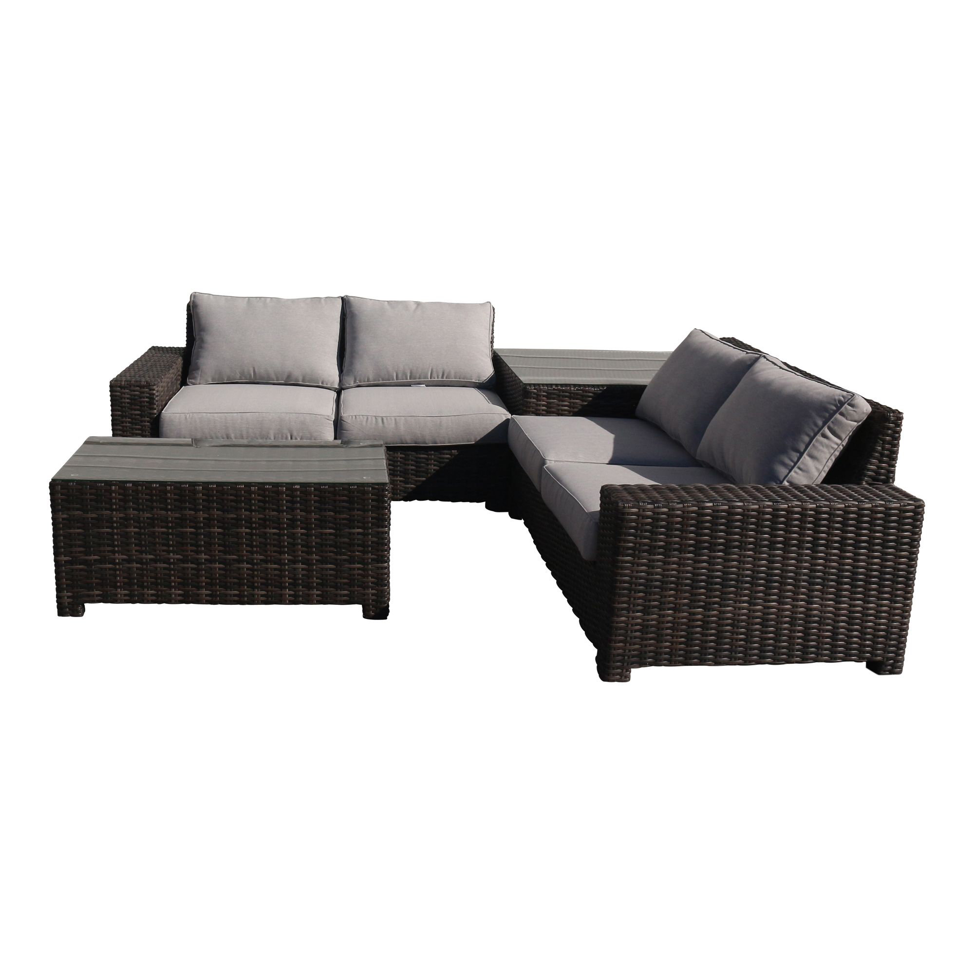 Latitude Run® Wicker/Rattan 4 Person Seating Group with Cushions