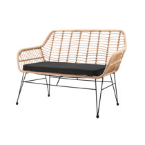 ross rattan effect garden bench