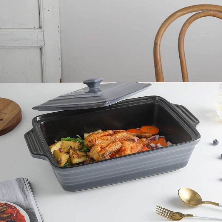 ceramic lasagna pan with lid