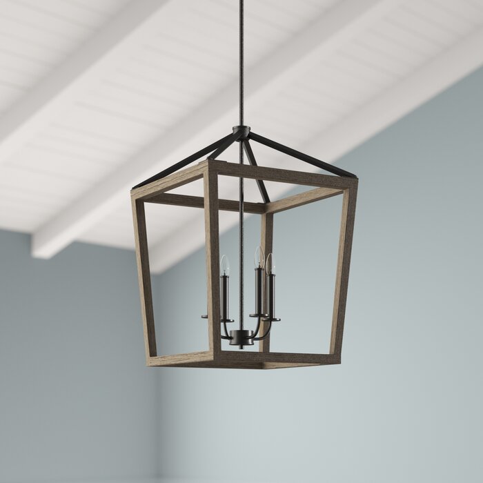 Natarsha 4 Light Lantern Square Rectangle Pendant Reviews Joss