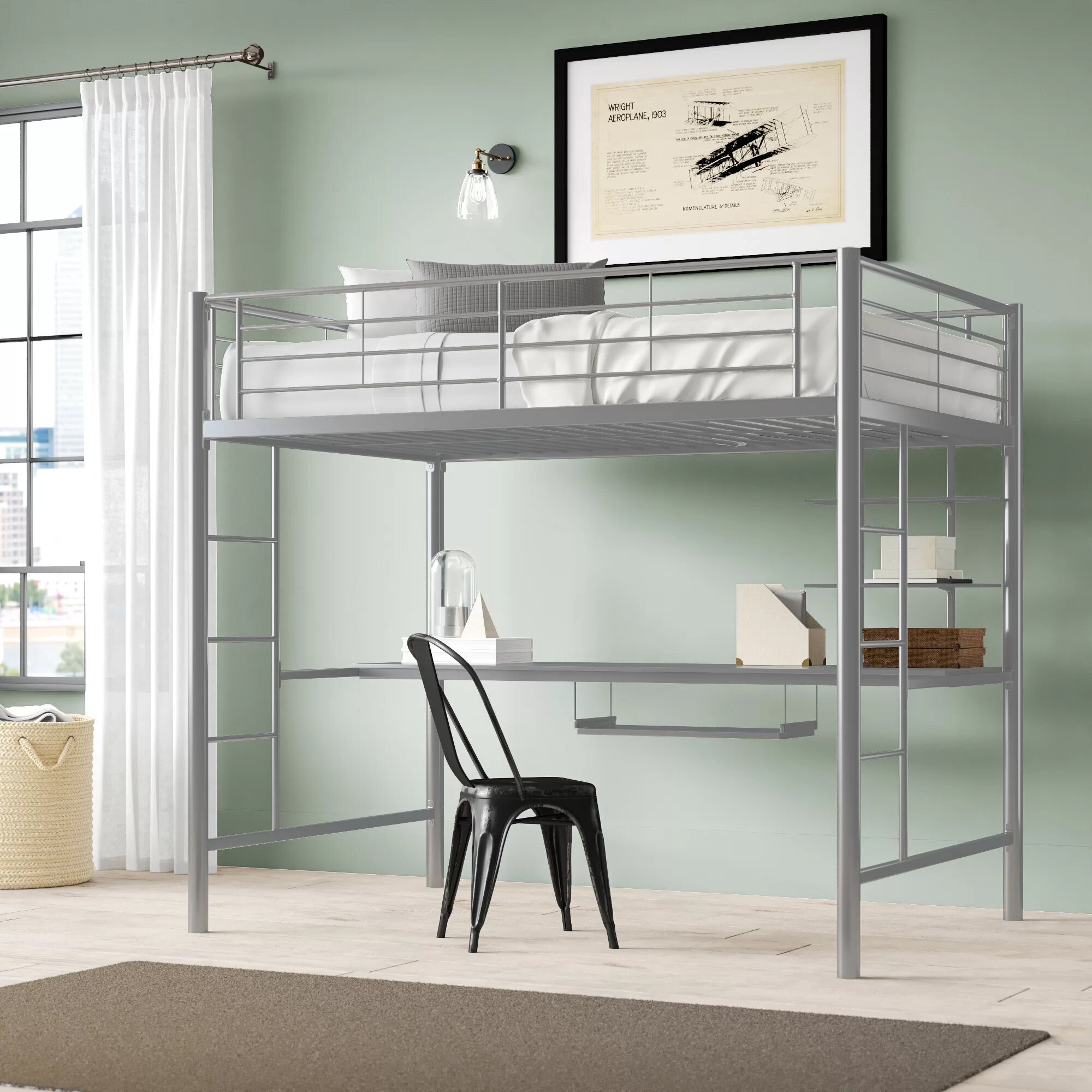 Viv Rae Maurice Full Loft Bed With Desk And Bookcase Reviews