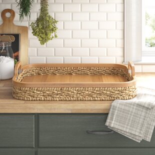 Farmhouse Rustic Rattan Wicker Decorative Trays Birch Lane