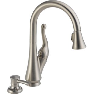 Talbott Pull Down Single Handle Kitchen Faucet with Soap Dispenser