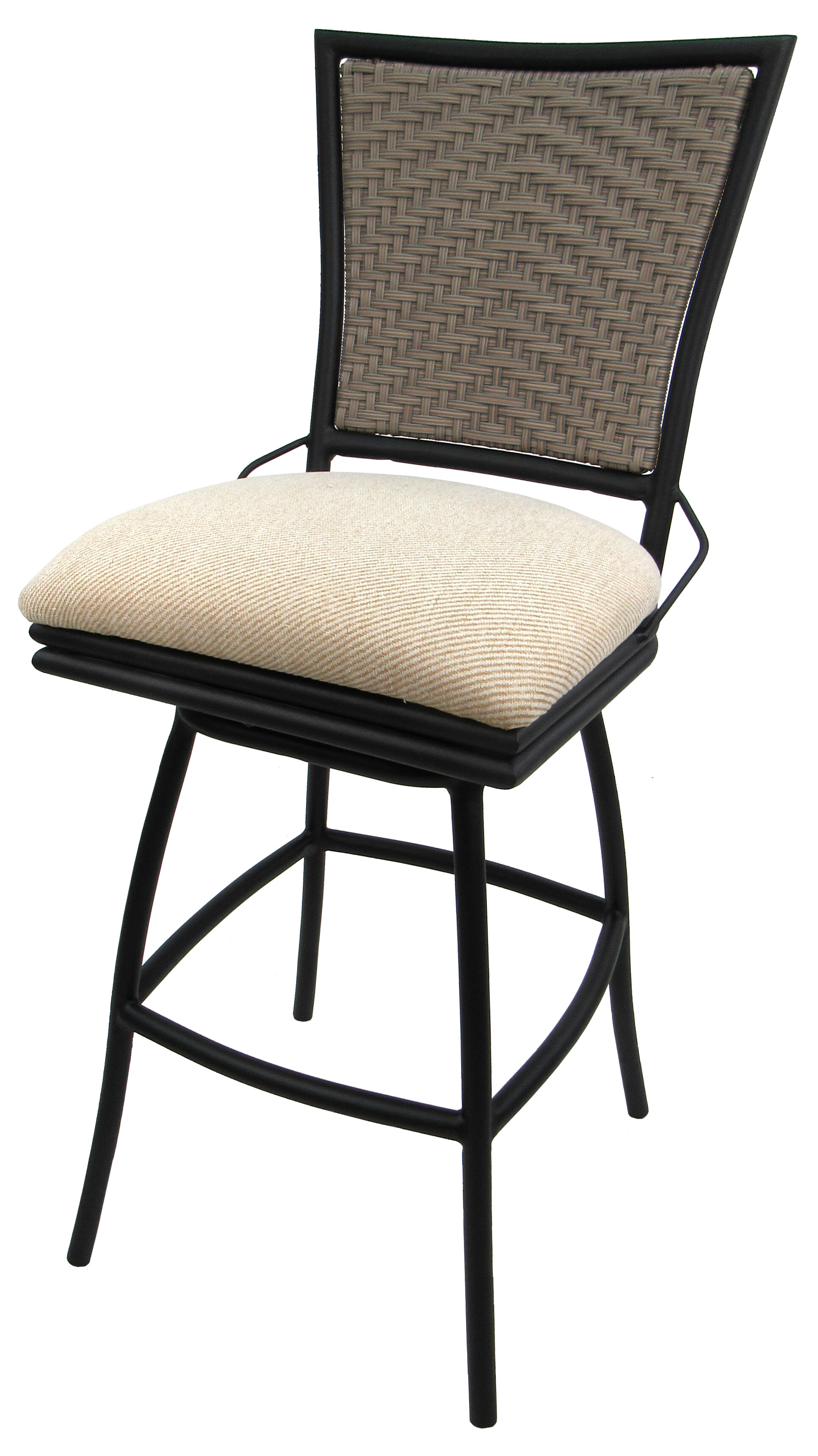 Charlton Home Amadeo Patio Bar Stool With Cushion Wayfair