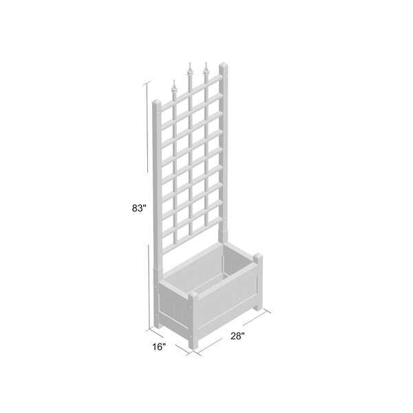 Sol 72 Outdoor Rexford Planter Vinyl Lattice Panel Trellis & Reviews ...