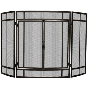 3 Panel Cabinet Steel Fireplace Screen By Uniflame