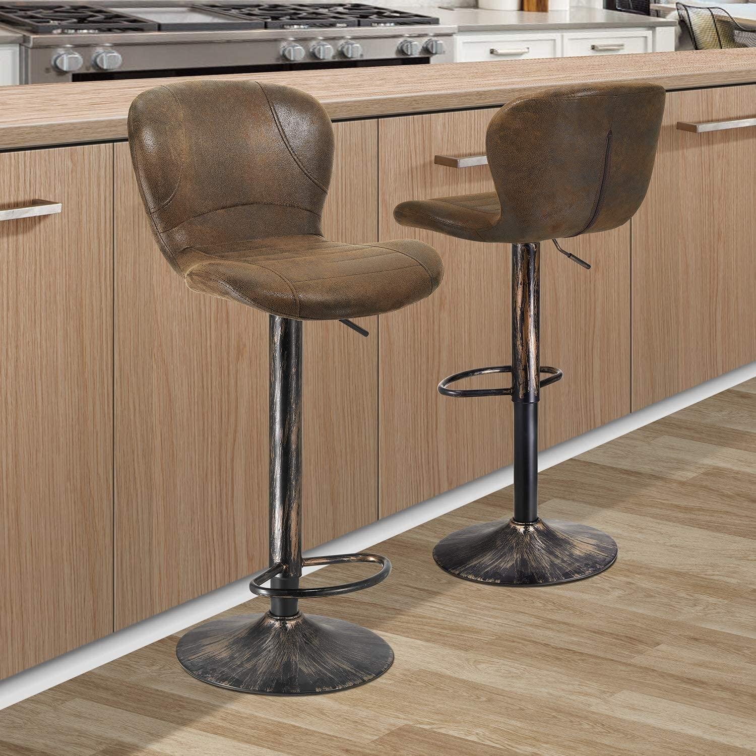 17 Stories Bar Stools Set Of 2 Height Adjustable Barstools Swivel