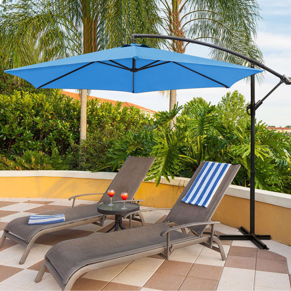 patio umbrella with white pole